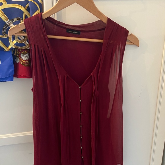 Massimo Dutti Women's Red Blouse Top - Picture 5 of 7